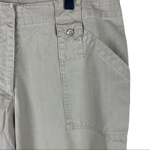 J Jill Tan Cargo Utility Pants Cotton Flap Pockets Women’s size 8 - Picture 3 of 9